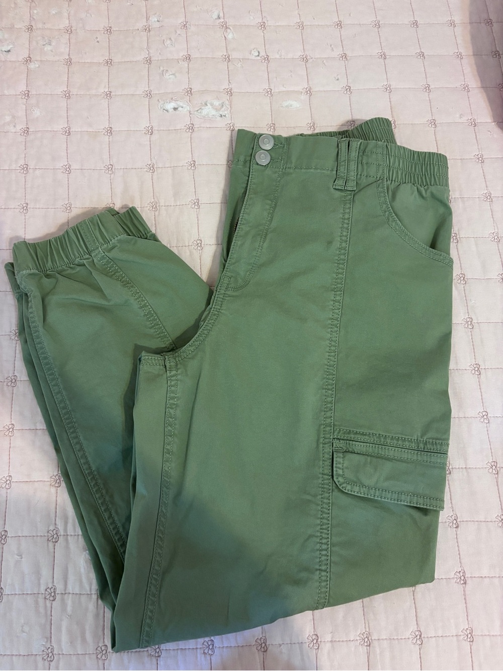 wonder nation Olive Green Cargo Joggers for Kids
